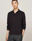 Polo manches longues Tommy Hilfiger noir | Georgespaul