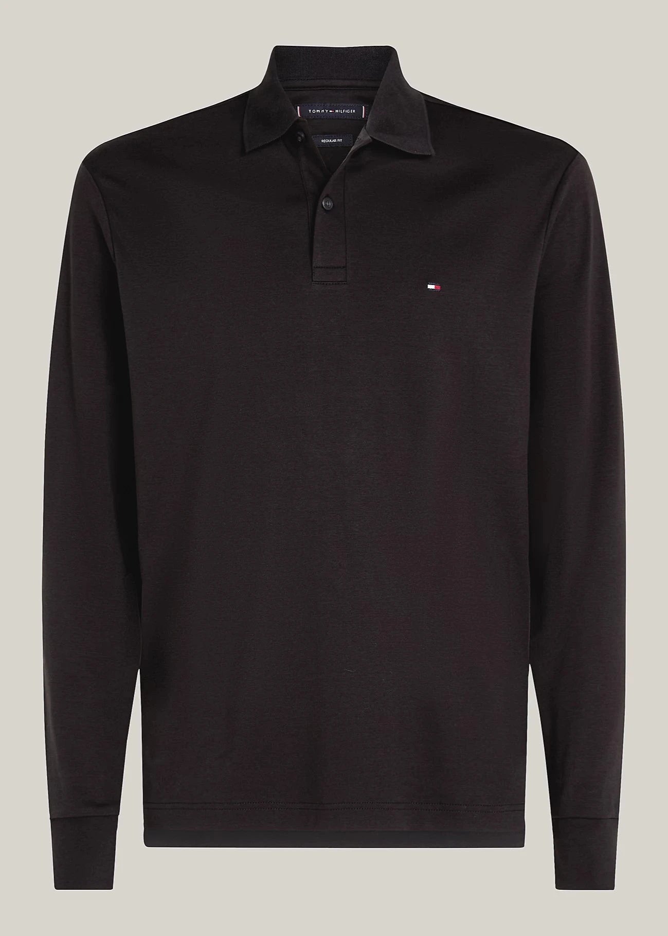 Polo manches longues Tommy Hilfiger noir | Georgespaul