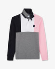 Polo manches longues colorblock Eden Park gris en coton - Georgespaul