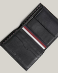 Portefeuille vertical Tommy Hilfiger noir en cuir