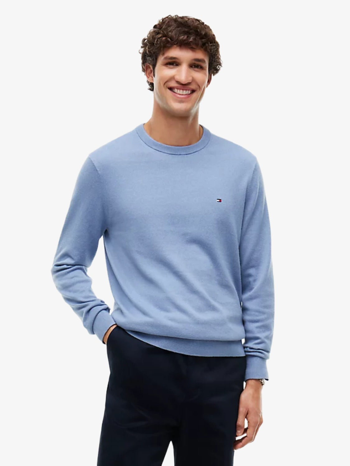 Pull-bleu-Tommy-Hilfiger-MW0MW28046C2B-tenue1