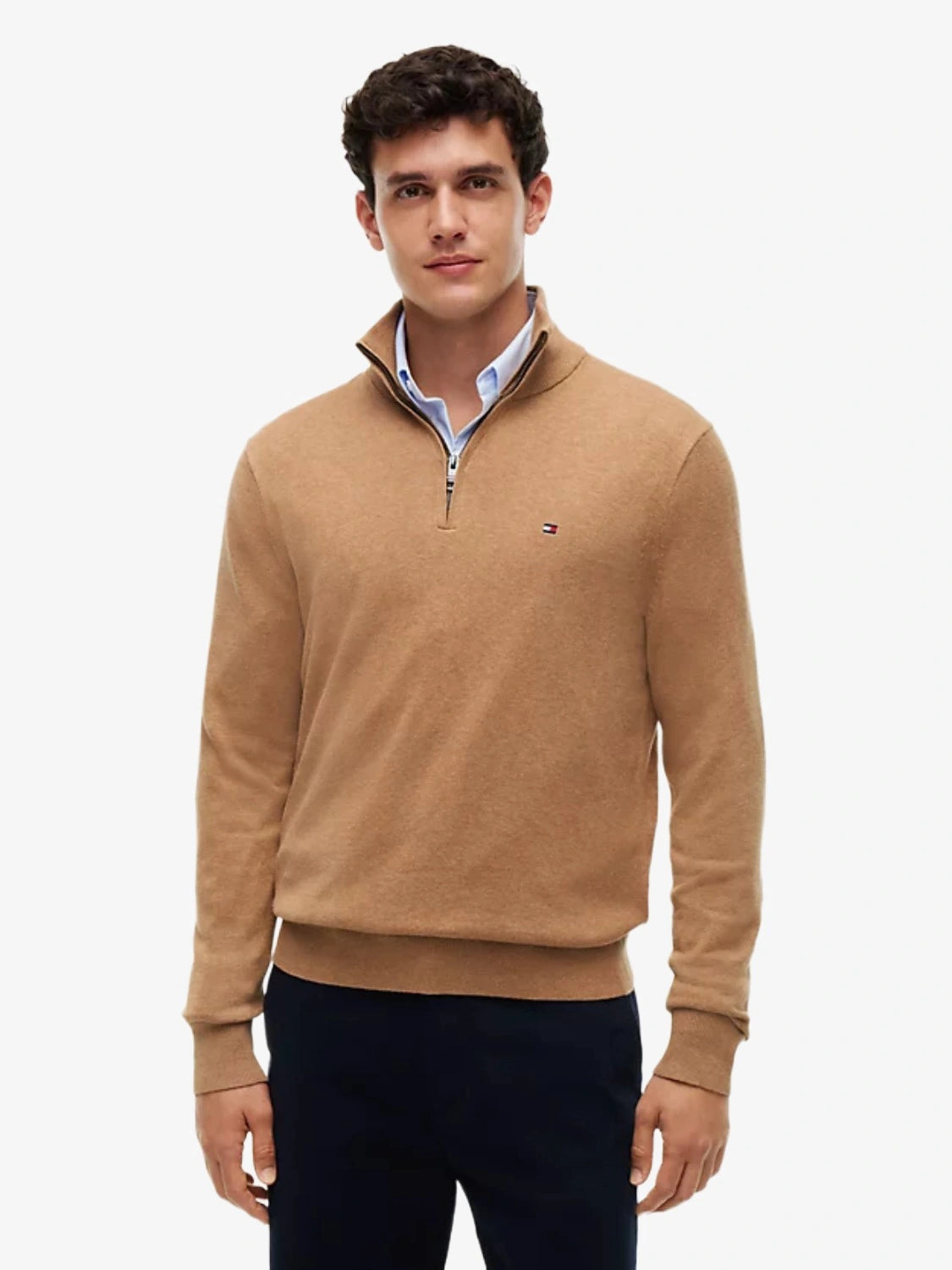 Pull-col-camionneur-beige-Tommy-Hilfiger-MW0MW28049A1L-tenue1