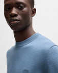 Pull BOSS bleu en cachemire pour homme | Georgespaul 