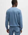 Pull BOSS bleu en cachemire pour homme | Georgespaul 