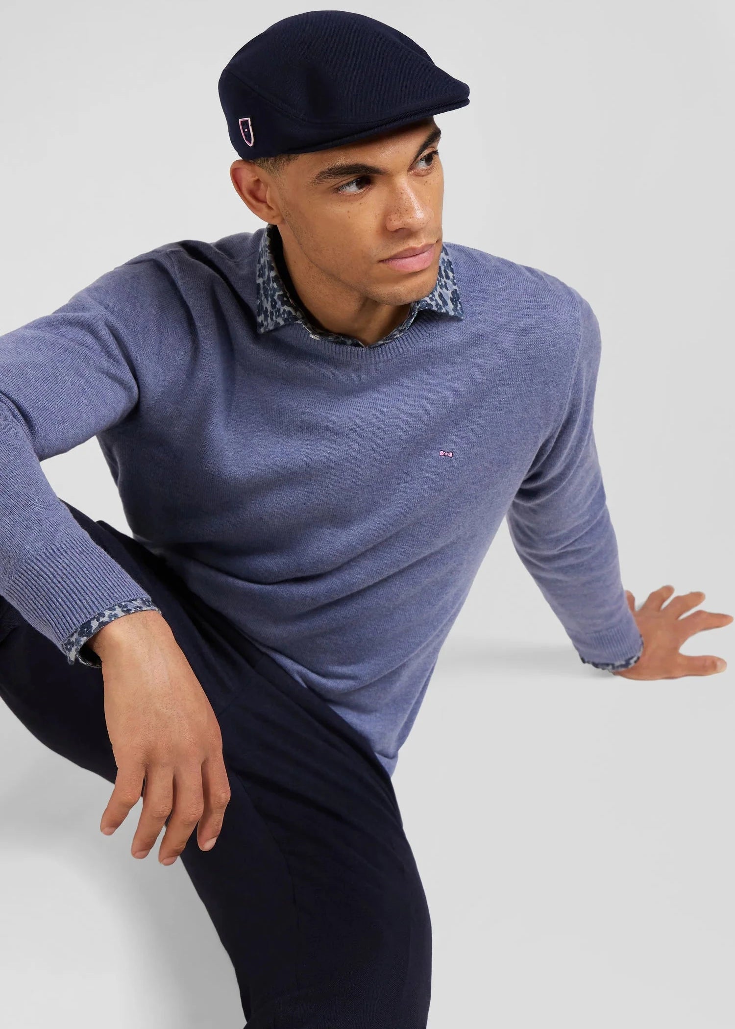 Pull Eden Park bleu homme | Georgespaul            