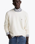 Pull Tommy Hilfiger beige pour homme | Georgespaul 