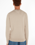 Pull Tommy Hilfiger beige en coton bio - Georgespaul