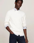 Pull Tommy Hilfiger pour homme blanc | Georgespaul