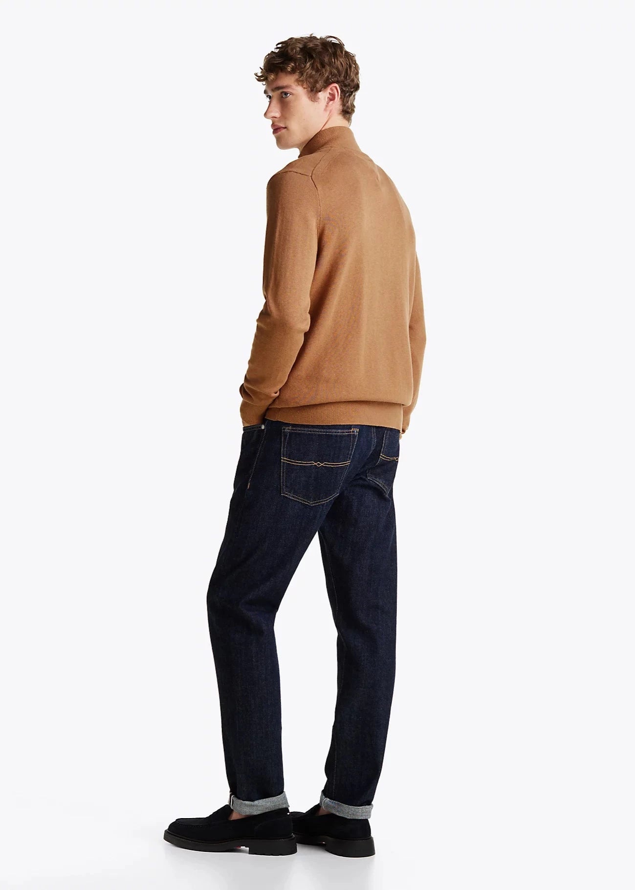 Pull camionneur Tommy Hilfiger marron pour homme | Georgespaul