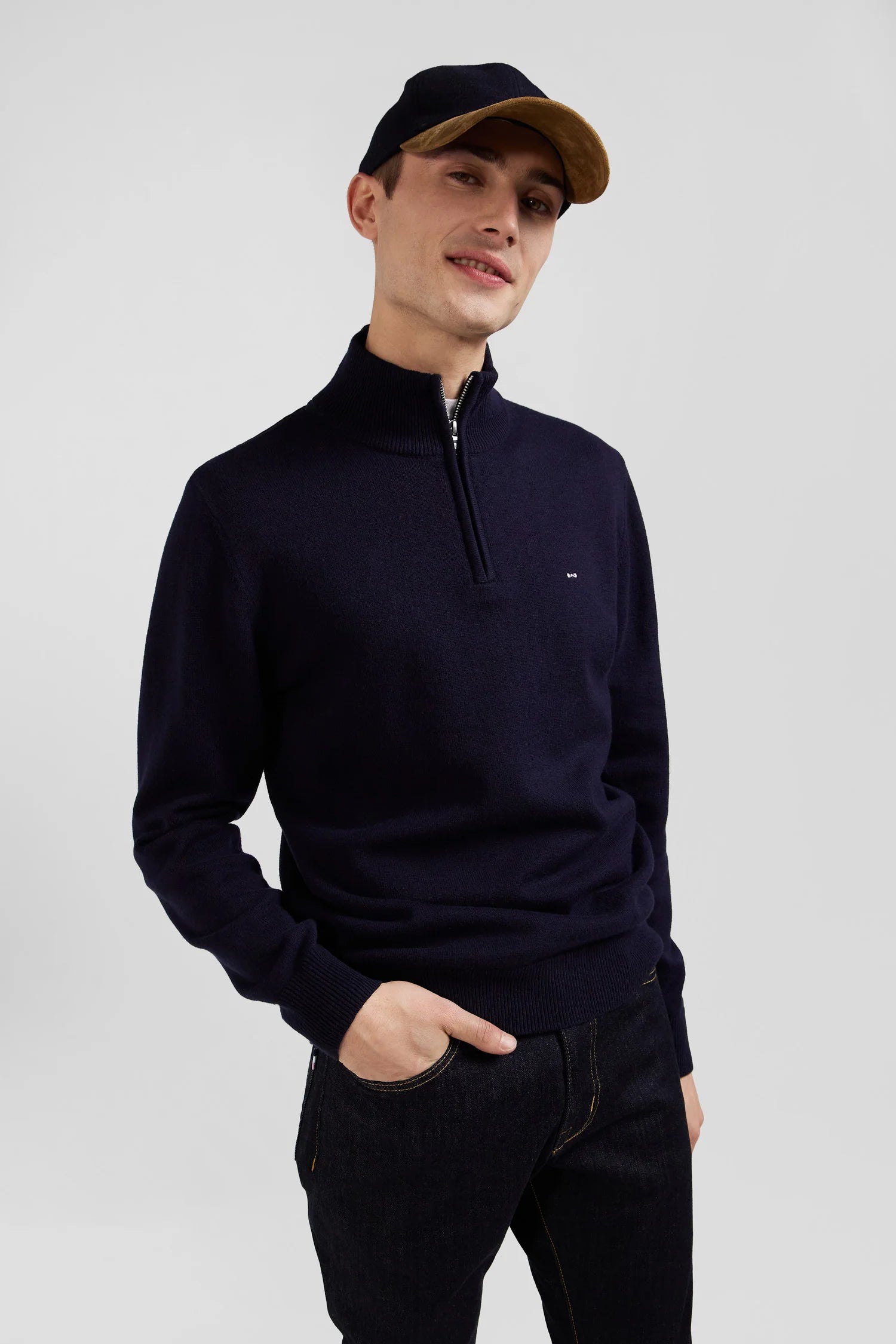 Pull camionneur Eden Park marine pour homme | Georgespaul