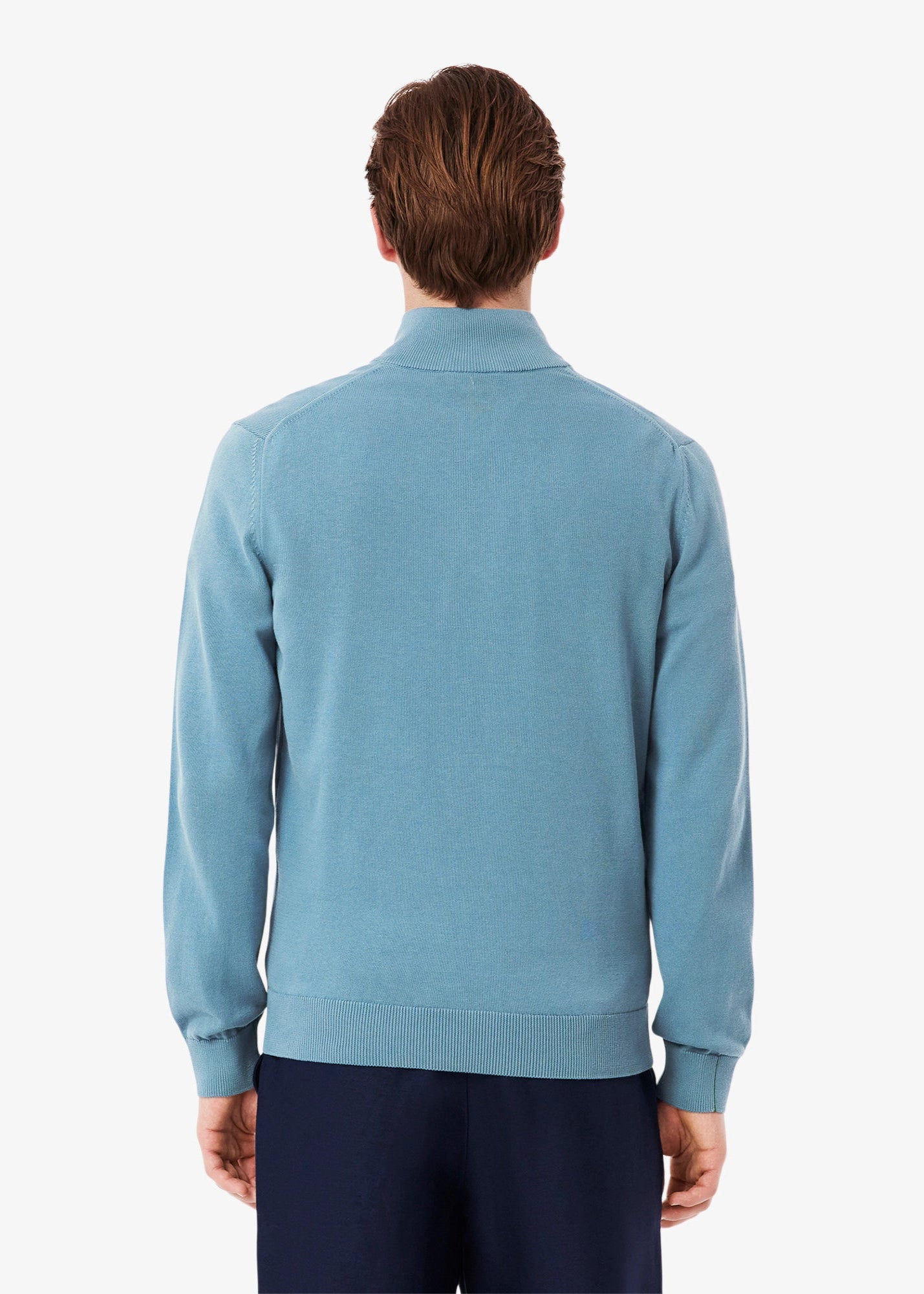 Pull camionneur Lacoste bleu pour homme | Georgespaul 