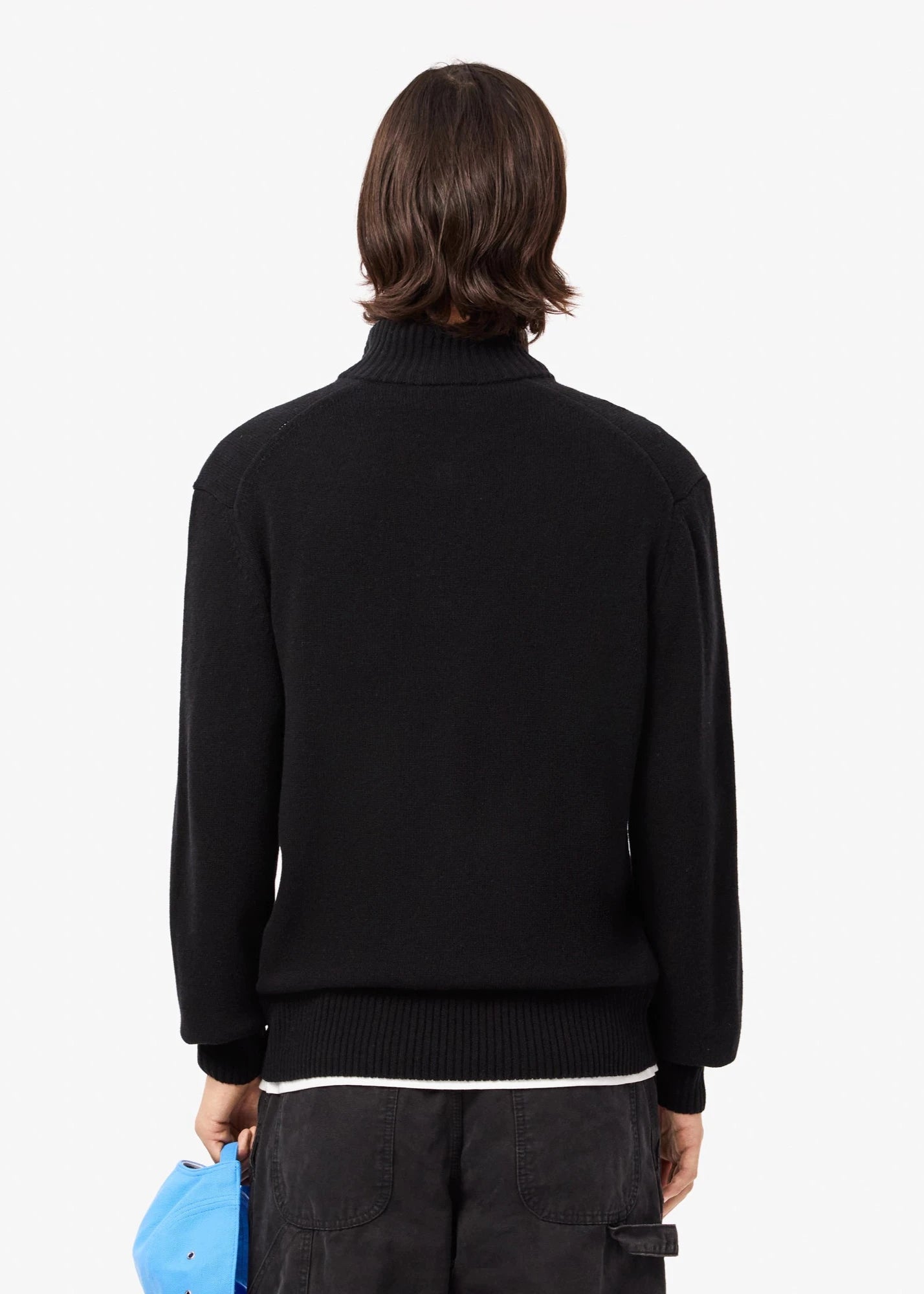 Pull camionneur Lacoste noir homme | Georgespaul    