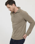 Pull camionneur Lee Cooper beige en laine pour homme | Georgespaul