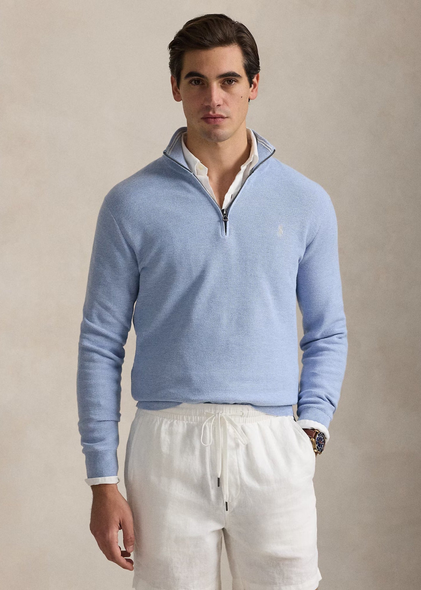 Pull camionneur Ralph Lauren bleu pour homme | Georgespaul