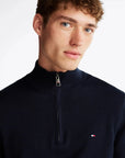 Pull camionneur Tommy Hilfiger marine pour homme | Georgespaul