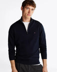 Pull camionneur Tommy Hilfiger marine pour homme | Georgespaul