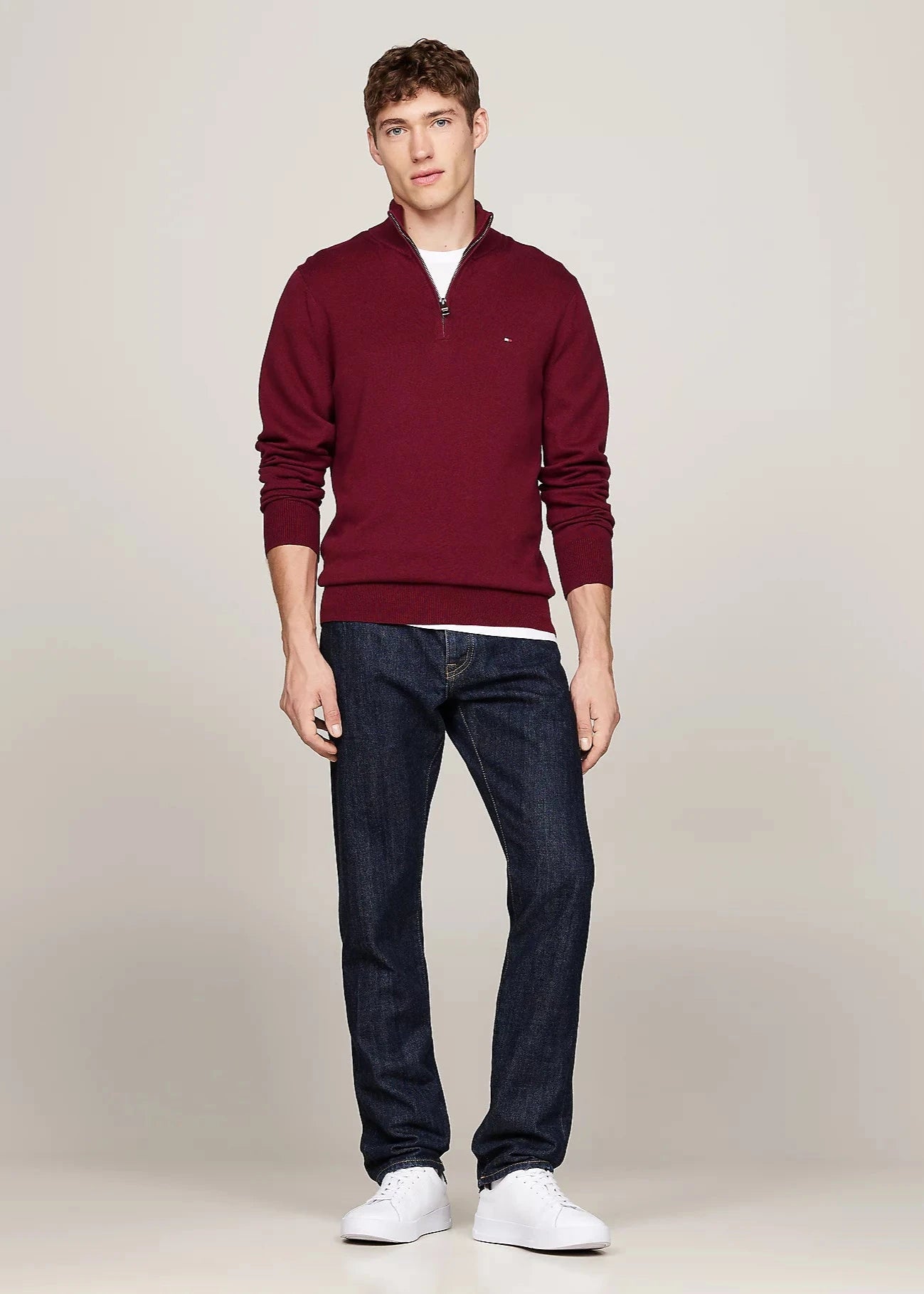 Pull camionneur Tommy Hilfiger rouge | Georgespaul 