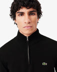 Pull camionneur homme Lacoste noir en coton bio | Georgespaul