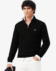 Pull camionneur homme Lacoste noir en coton bio | Georgespaul