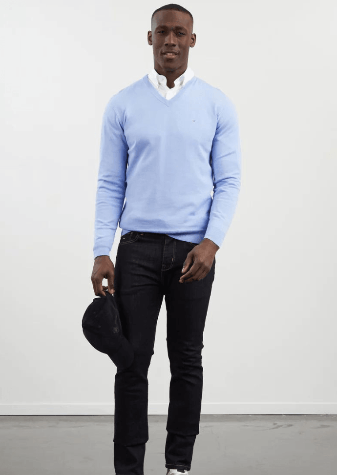 Pull Eden Park bleu - Georgespaul