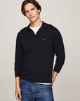 Pull col polo Tommy Hilfiger marine | Georgespaul 