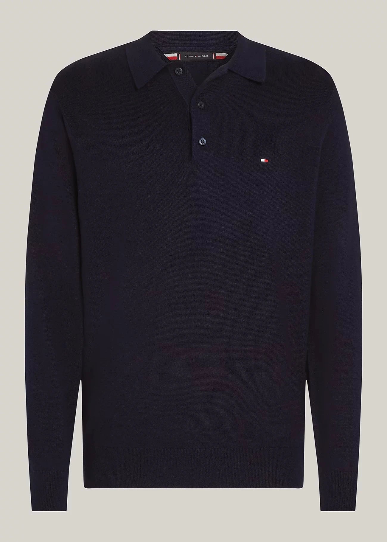 Pull col polo Tommy Hilfiger marine | Georgespaul 