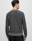 Pull col rond BOSS gris