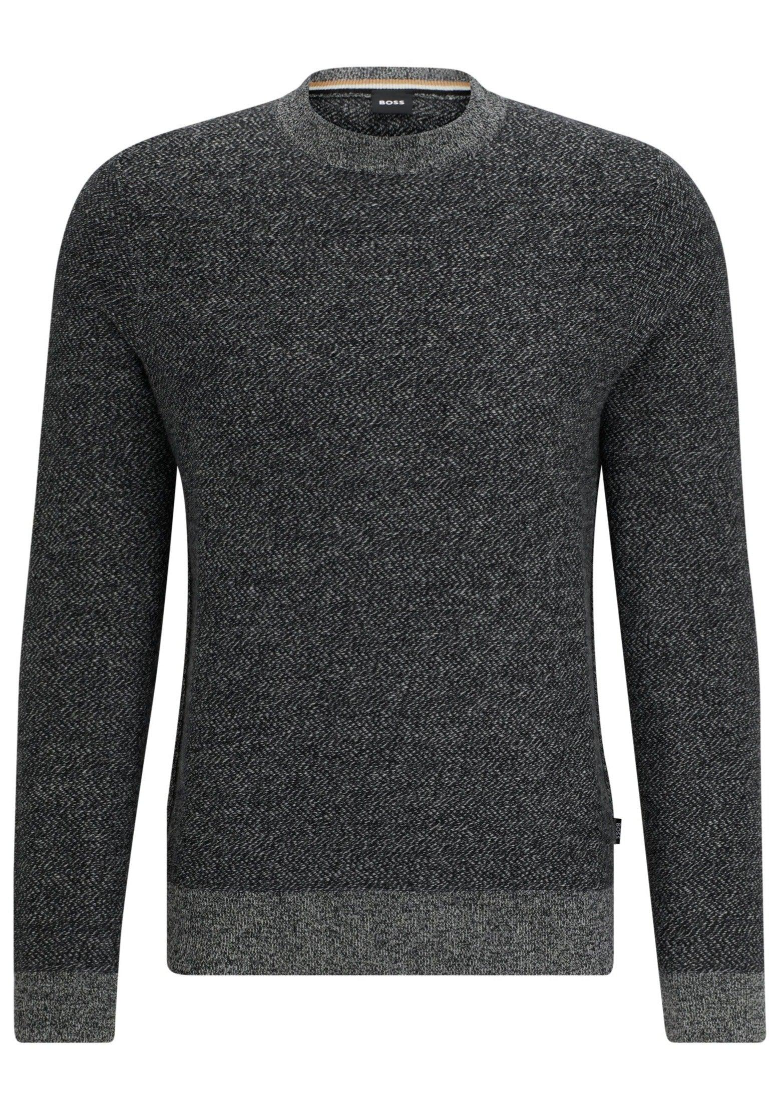 Pull col rond BOSS gris