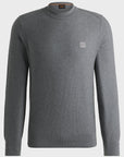 Pull col rond BOSS gris pour homme | Georgespaul