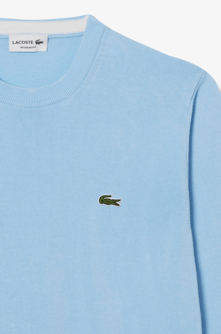 Pull lacoste bleu outlet blanc