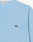 Pull Lacoste bleu clair en coton bio - Georgespaul