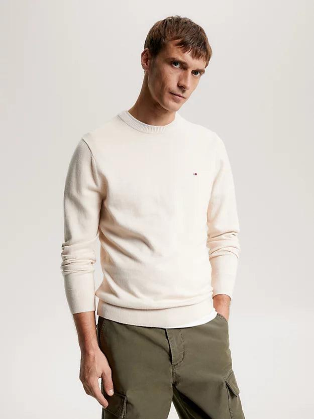 Pull Tommy Hilfiger beige en cachemire - Georgespaul