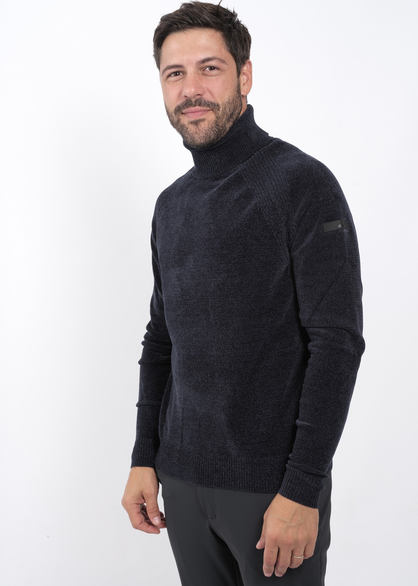 Pull col roulé RRD marine pour homme | Georgespaul