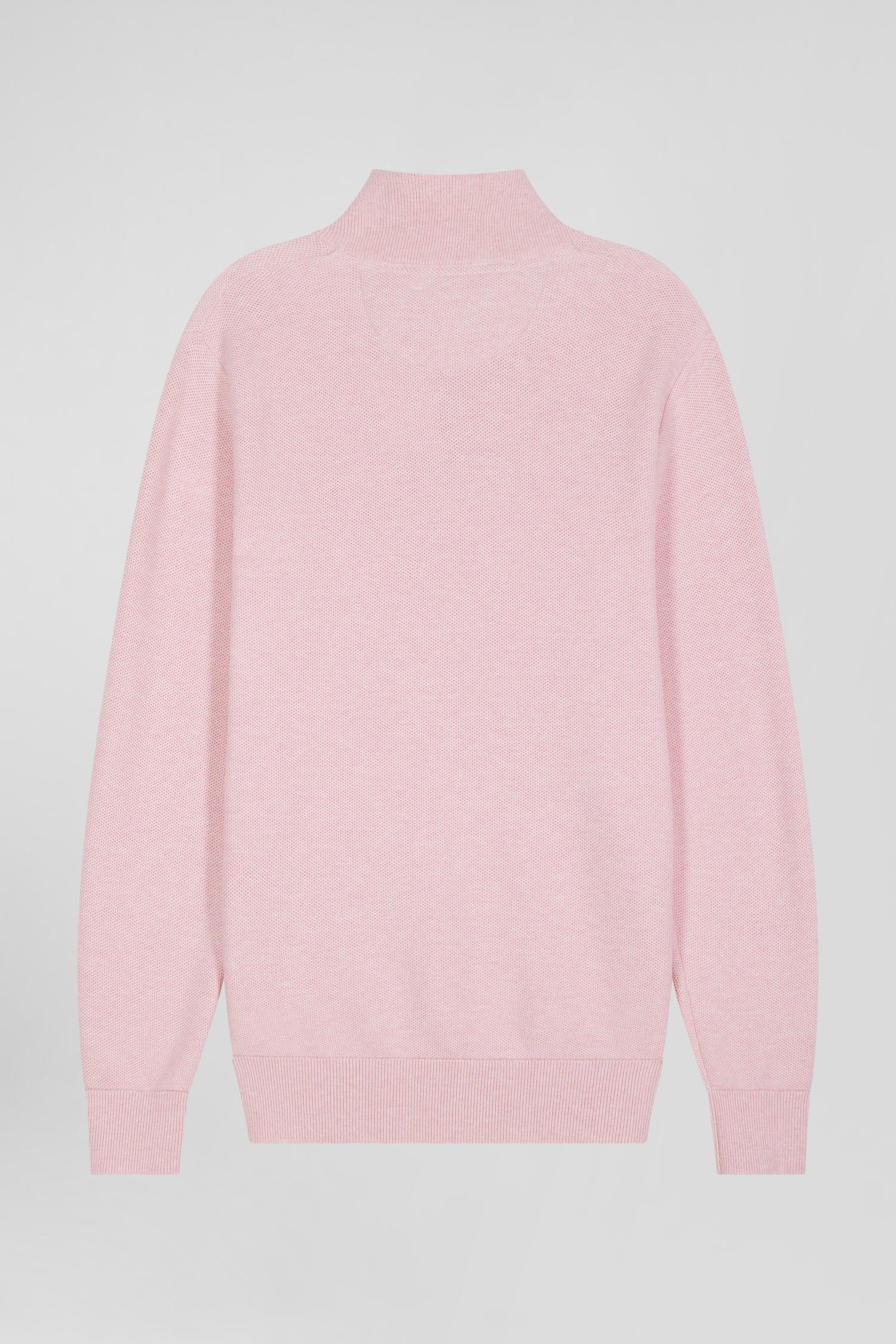 Pull demi-zip Eden Park rose pour homme | Georgespaul