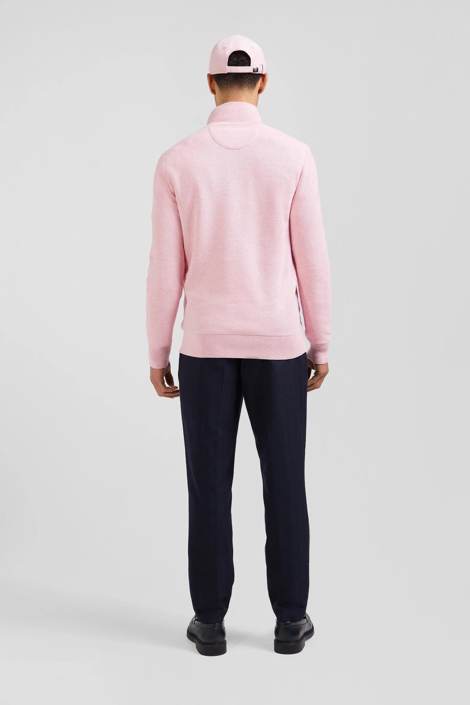 Pull demi-zip Eden Park rose pour homme | Georgespaul