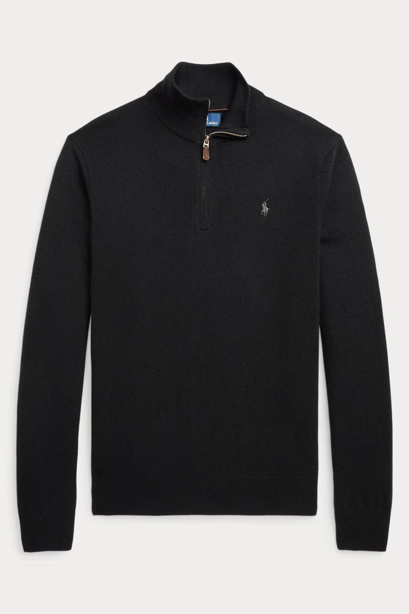 Pull demi-zip Ralph Lauren noir - Georgespaul