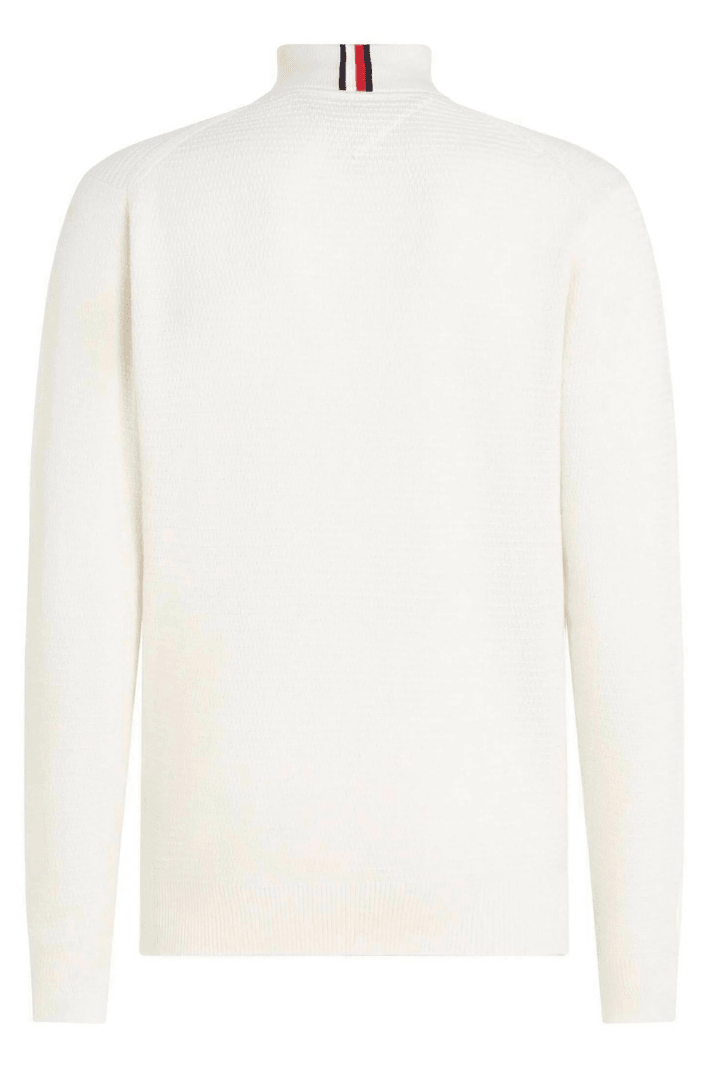 Pull demi-zip Tommy Hilfiger blanc - Georgespaul