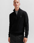 Pull demi-zip BOSS noir en cachemire - Georgespaul