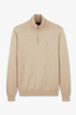 Pull demi zip Eden Park beige en laine - Georgespaul