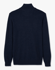 Pull demi zip Eden Park bleu foncé en laine - Georgespaul