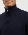 Pull demi zip Eden Park marine en laine - Georgespaul