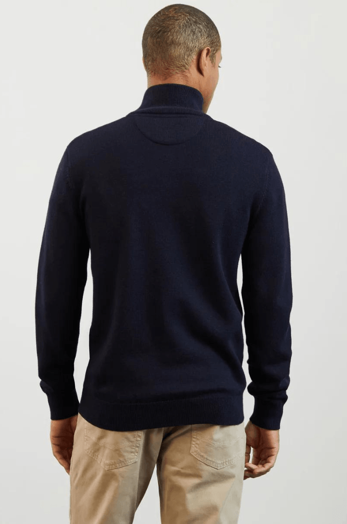 Pull demi zip Eden Park marine en laine - Georgespaul