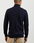 Pull demi zip Eden Park marine en laine - Georgespaul