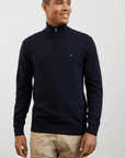 Pull demi zip Eden Park marine en laine - Georgespaul