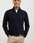 Pull demi zip Eden Park marine en laine - Georgespaul