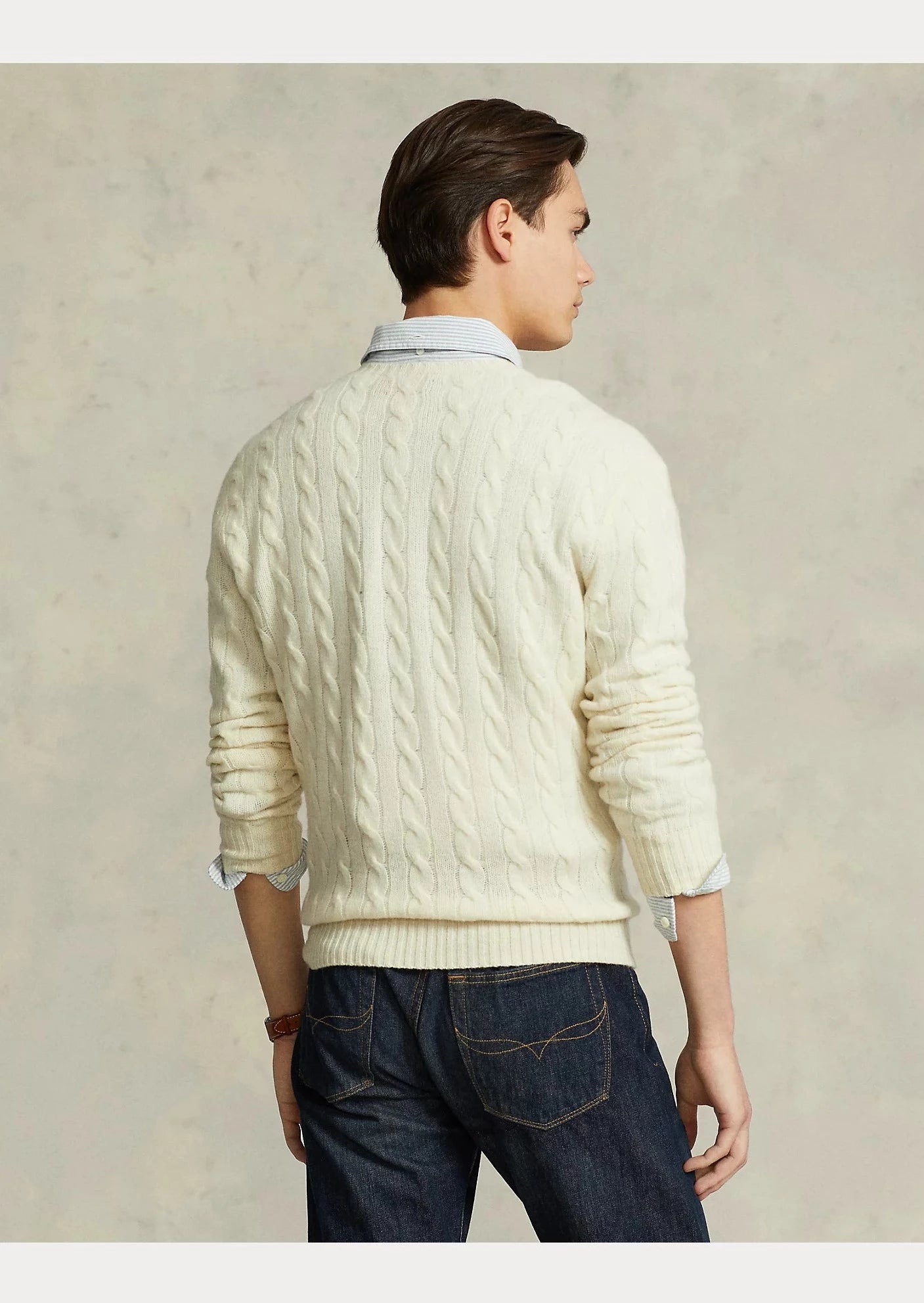 Pull homme Ralph Lauren beige | Georgespaul