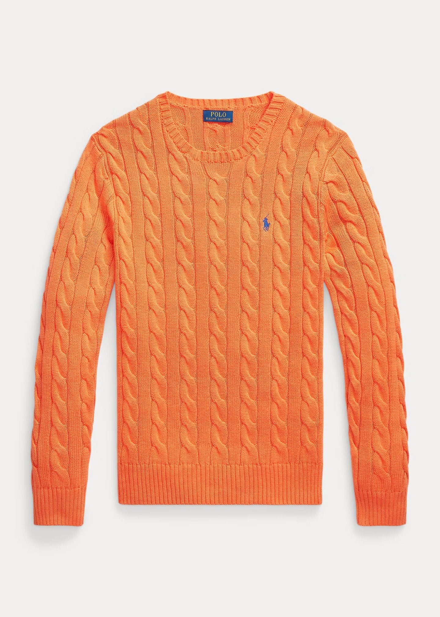 Pull torsadé Ralph Lauren orange | Georgespaul    