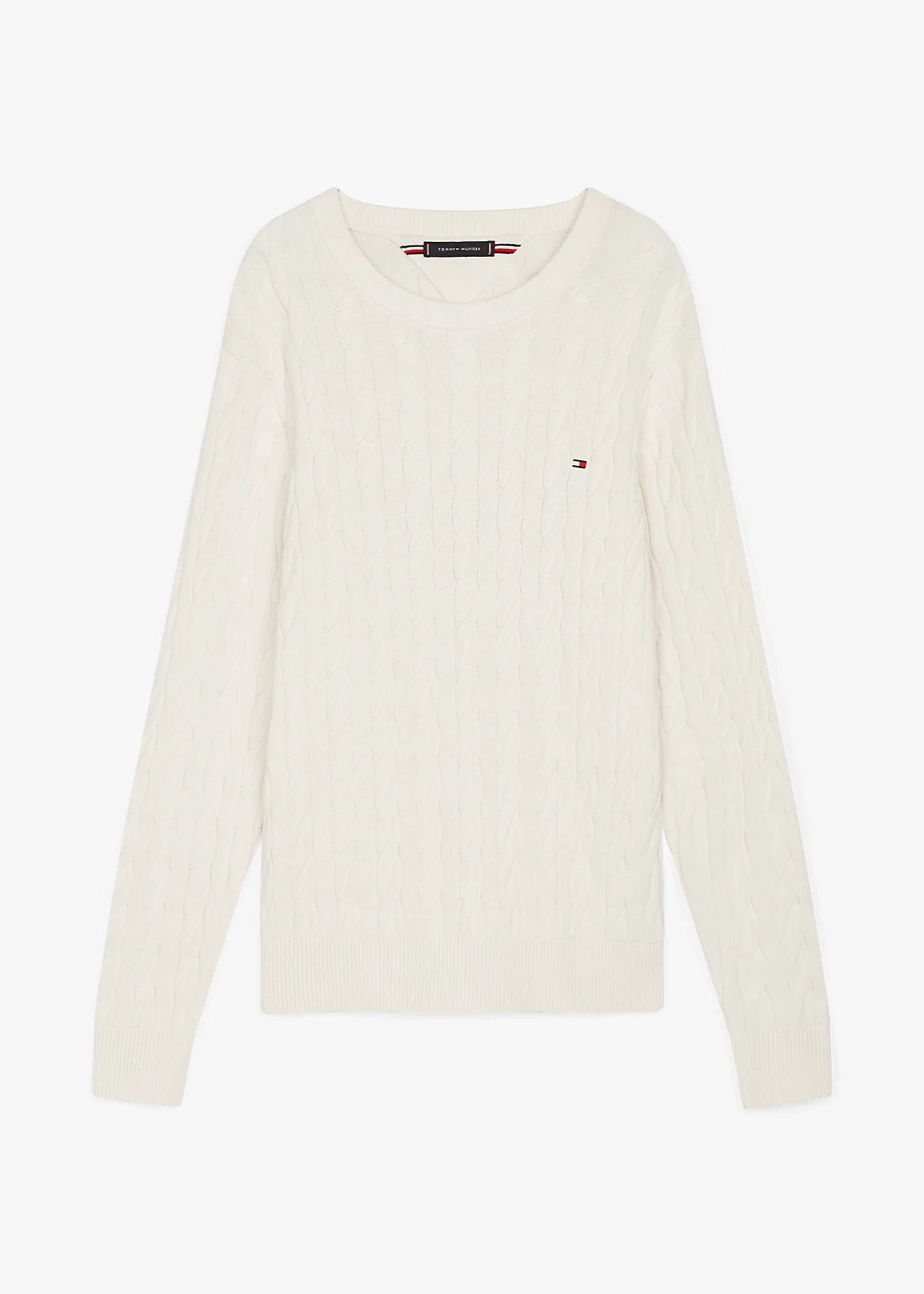 Pull torsadé Tommy Hilfiger beige | Georgespaul    