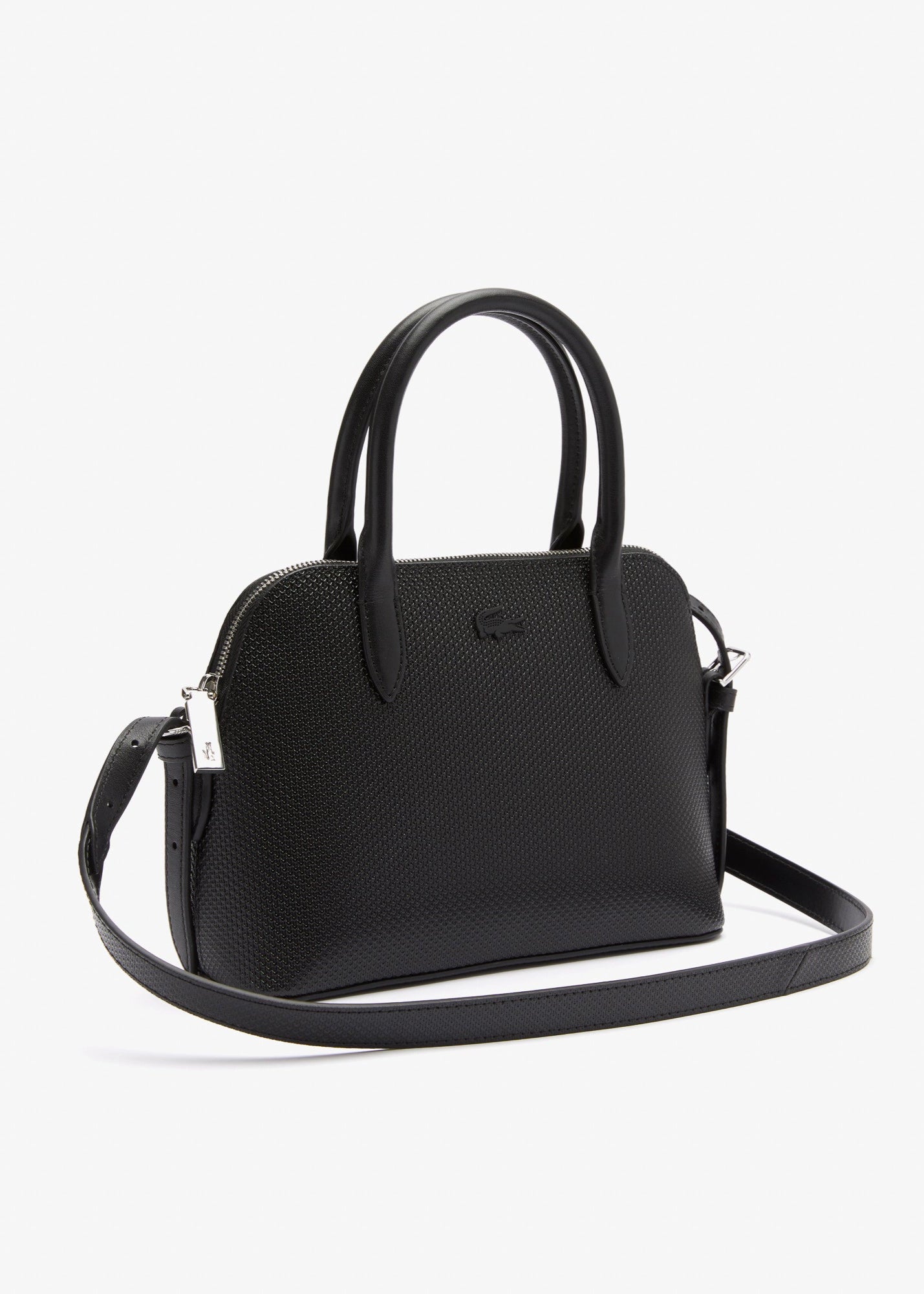 Sac femme Lacoste en cuir noir | Georgespaul       