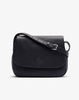 Sac à bandoulière femme Lacoste noir en cuir